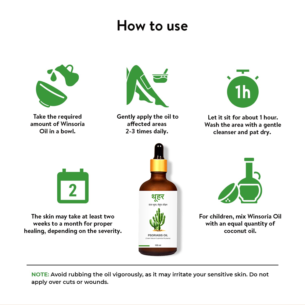 Danda Thuhar Herbal Oil for skin and Psoriasis, Danda Thor Oil, Euphorbia royleana Oil, Sehund Ayurvedic Tailam to manage Psoriasis & Eczema