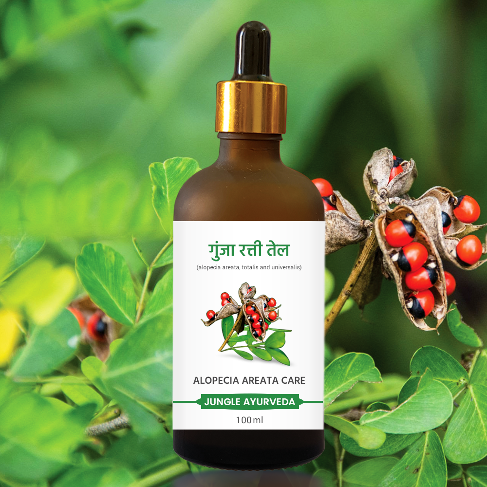 Gunja Ratti Hair Oil, Hair Growth Oil, Hairfall & Breakage Control, Hair & Scalp Therapy, Anti-Fungal Beard Oil, Helps in Alopecia Areata & Beard Growth