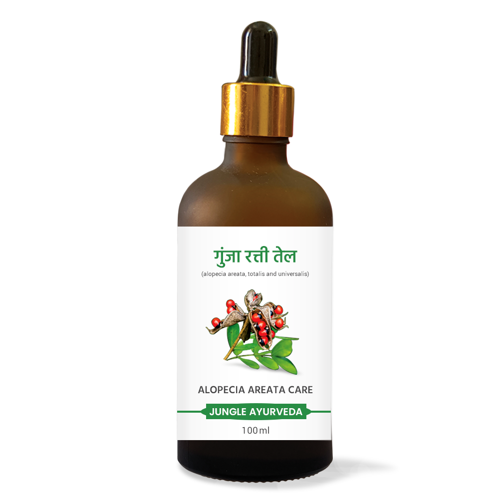 Gunja Ratti Hair Oil, Hair Growth Oil, Hairfall & Breakage Control, Hair & Scalp Therapy, Anti-Fungal Beard Oil, Helps in Alopecia Areata & Beard Growth