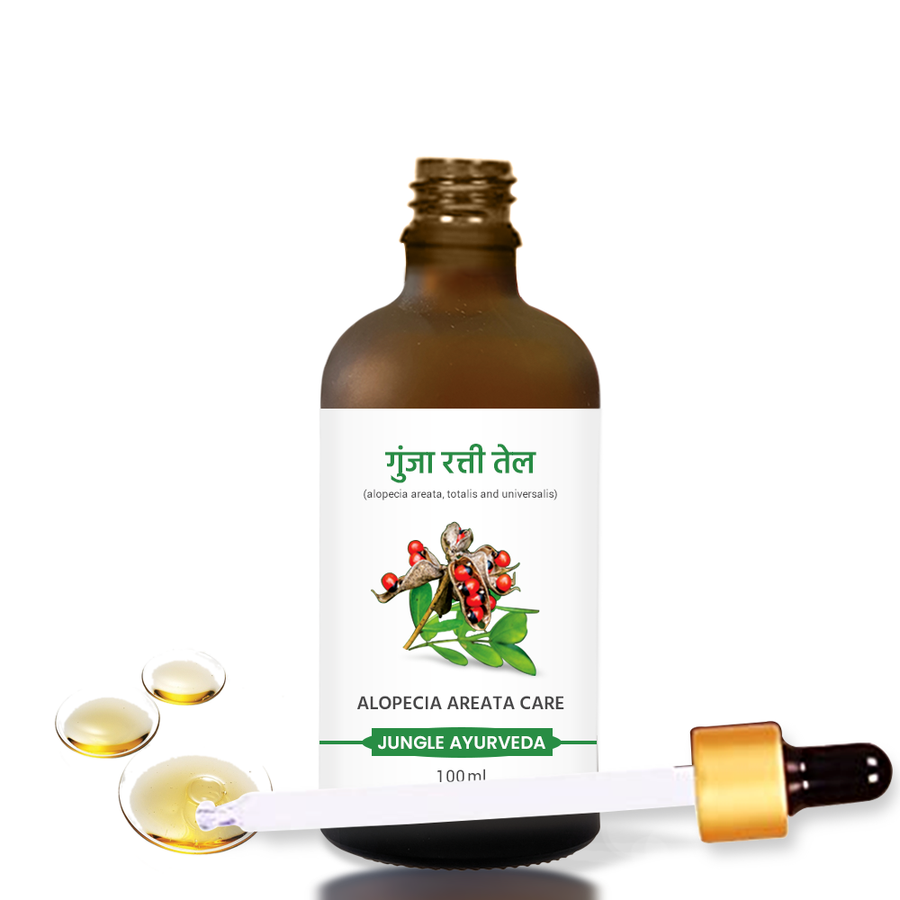 Gunja Ratti Hair Oil, Hair Growth Oil, Hairfall & Breakage Control, Hair & Scalp Therapy, Anti-Fungal Beard Oil, Helps in Alopecia Areata & Beard Growth