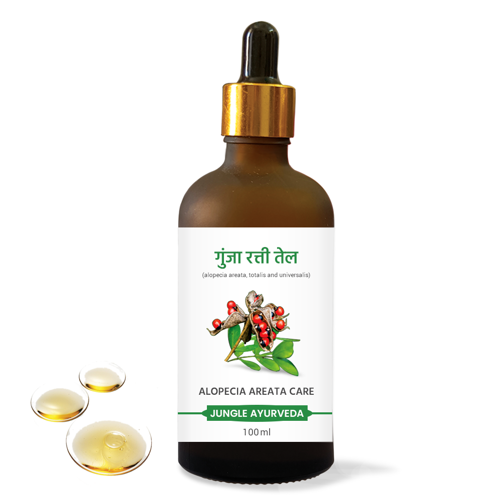Gunja Ratti Hair Oil, Hair Growth Oil, Hairfall & Breakage Control, Hair & Scalp Therapy, Anti-Fungal Beard Oil, Helps in Alopecia Areata & Beard Growth
