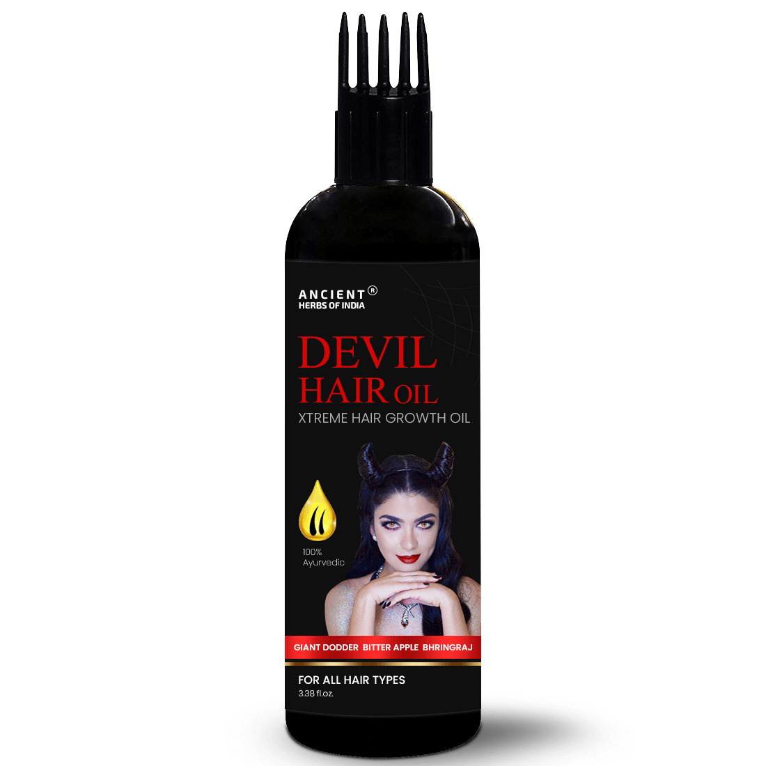 Devil Ayurvedic Hair Oil For Hair Fall Control and Hair Growth with Giant Dodder, Bitter Apple & Bhringraj oil