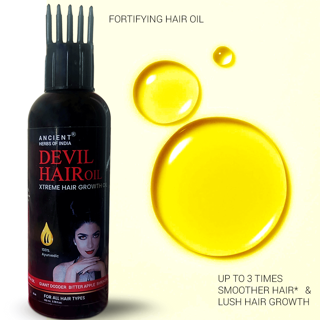 Devil Ayurvedic Hair Oil For Hair Fall Control and Hair Growth with Giant Dodder, Bitter Apple & Bhringraj oil