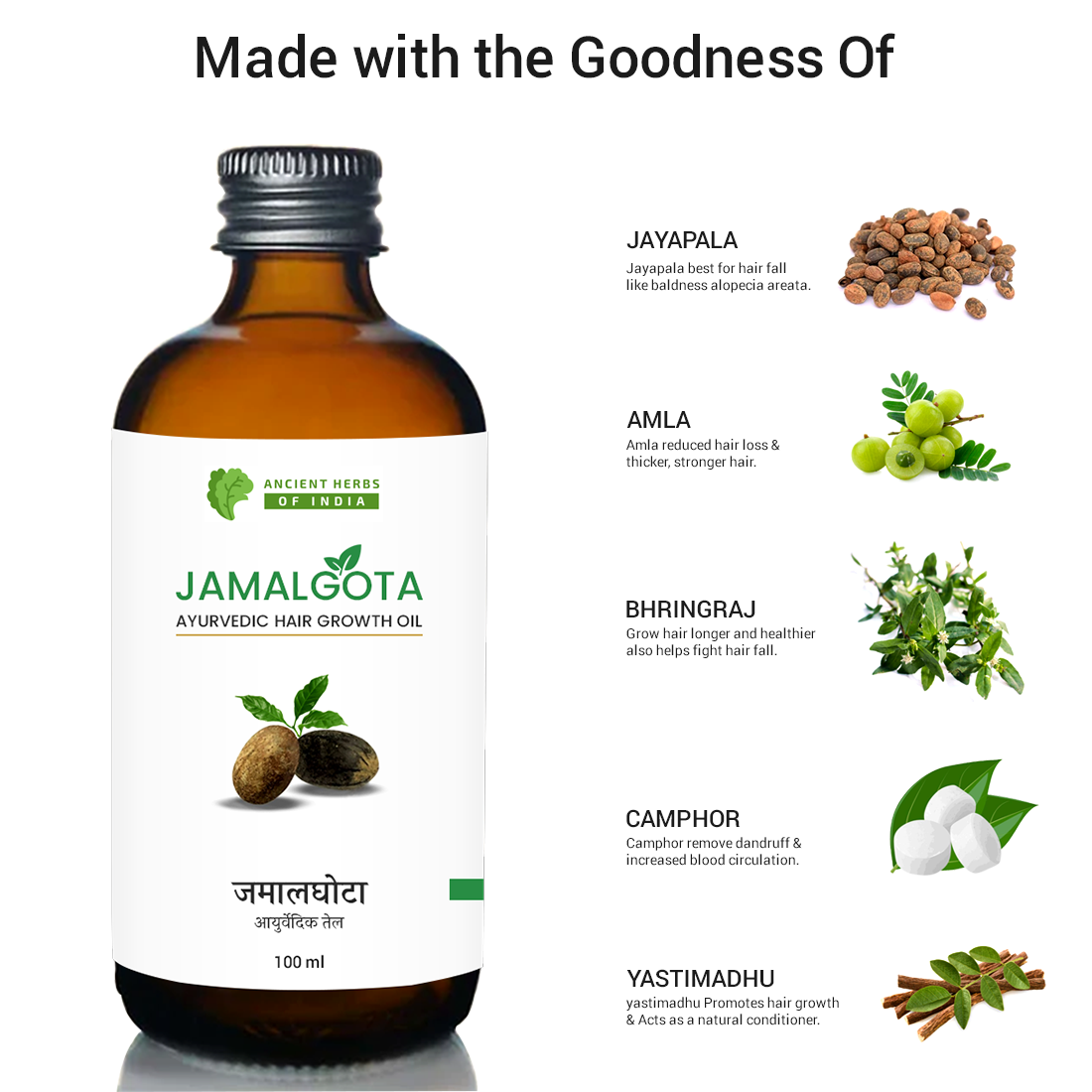 jamal Gota Oil for Hair growth and alopecia 100ml for men and women